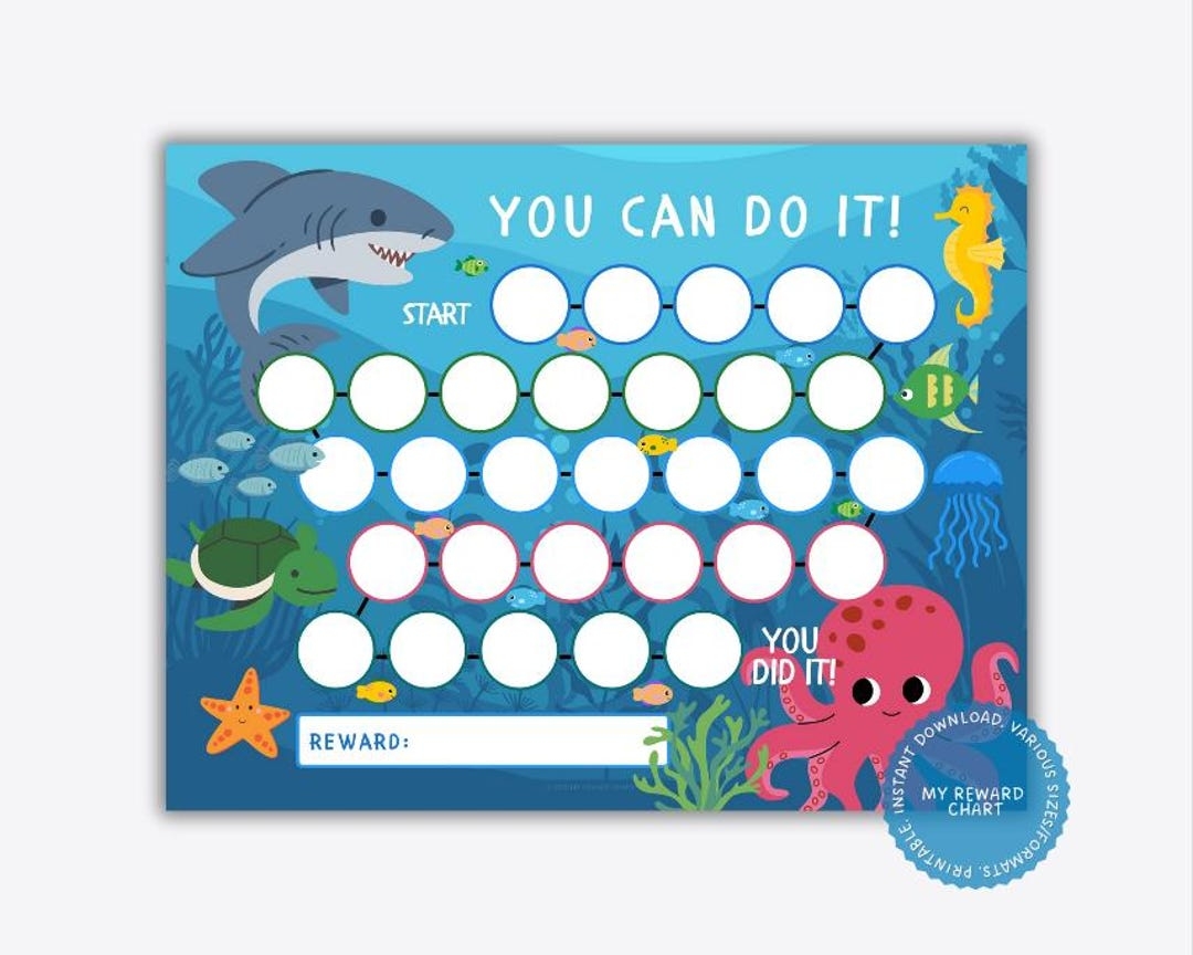 Free Printable Customizable Reward Chart Poster Templates Canva
