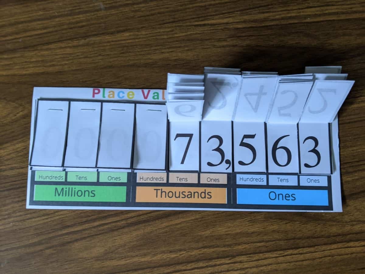 Place Value Flip Chart Orison Orchards