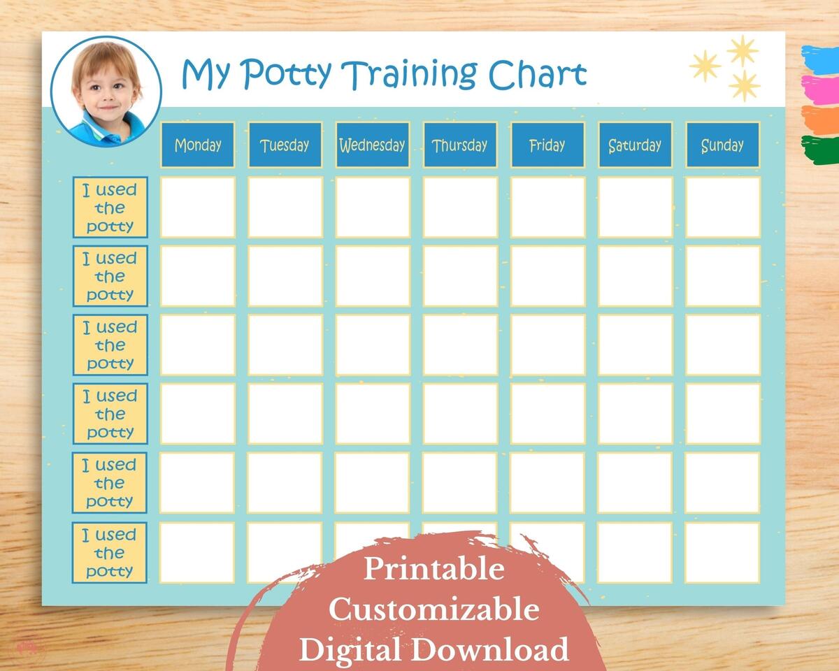 Potty Training Schedule Chart Printable Potty Training Sticker Chart Reward Chart Toilet Training Tracker Boy Instant Download Etsy Israel
