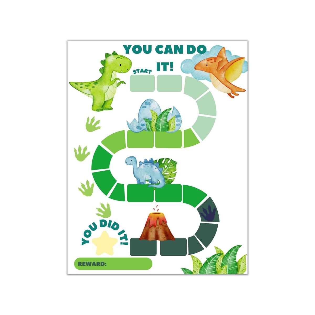 Printable Dinosaur Reward Chart Dinosaur Kids Potty Training Chart Instant Download Sticker Chart Toddler Reward Chart T rex Etsy