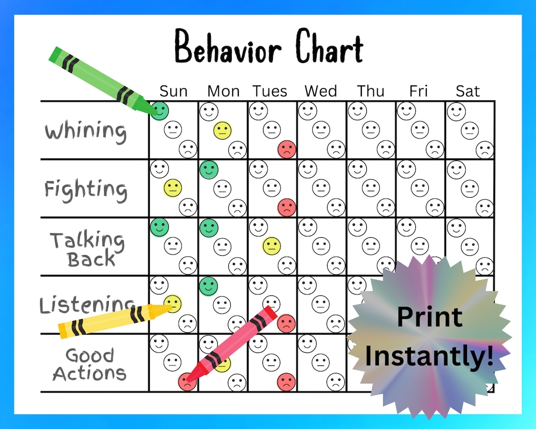 Printable Kids Behavior Chart Autism Non Verbal ADHD Learning Disabilities Calm Positive Reinforcement Chart For Home Classroom Etsy Printable Kids Behavior Chart Autism Non Verbal ADHD Learning Disabilities Calm Positive Reinforcement Chart For Home Classroom Etsy