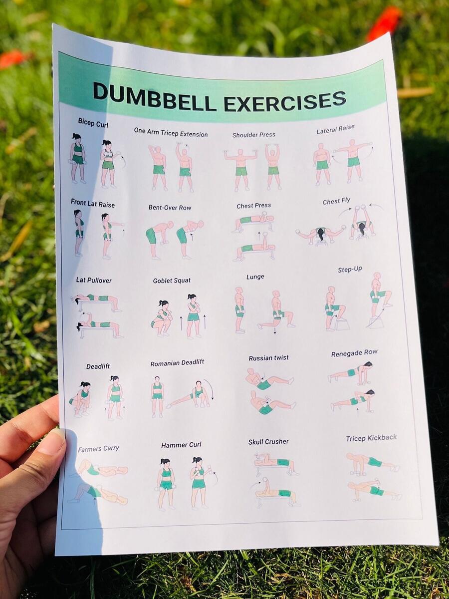 Printable Women 039 S Dumbbell Workout Printable Gym Schedule For Women Full Body Dumbbell Workout