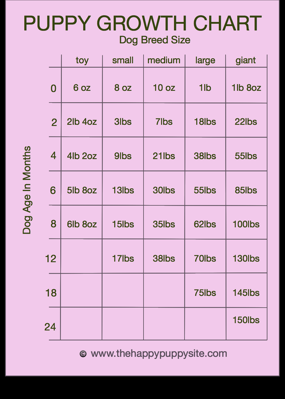 Puppy Development What Is 10 Weeks In Dog Years Month Old Dog Age Chart By Weight