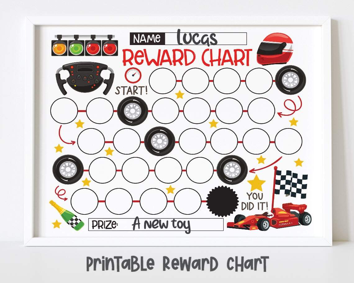 Race Reward Chart Etsy
