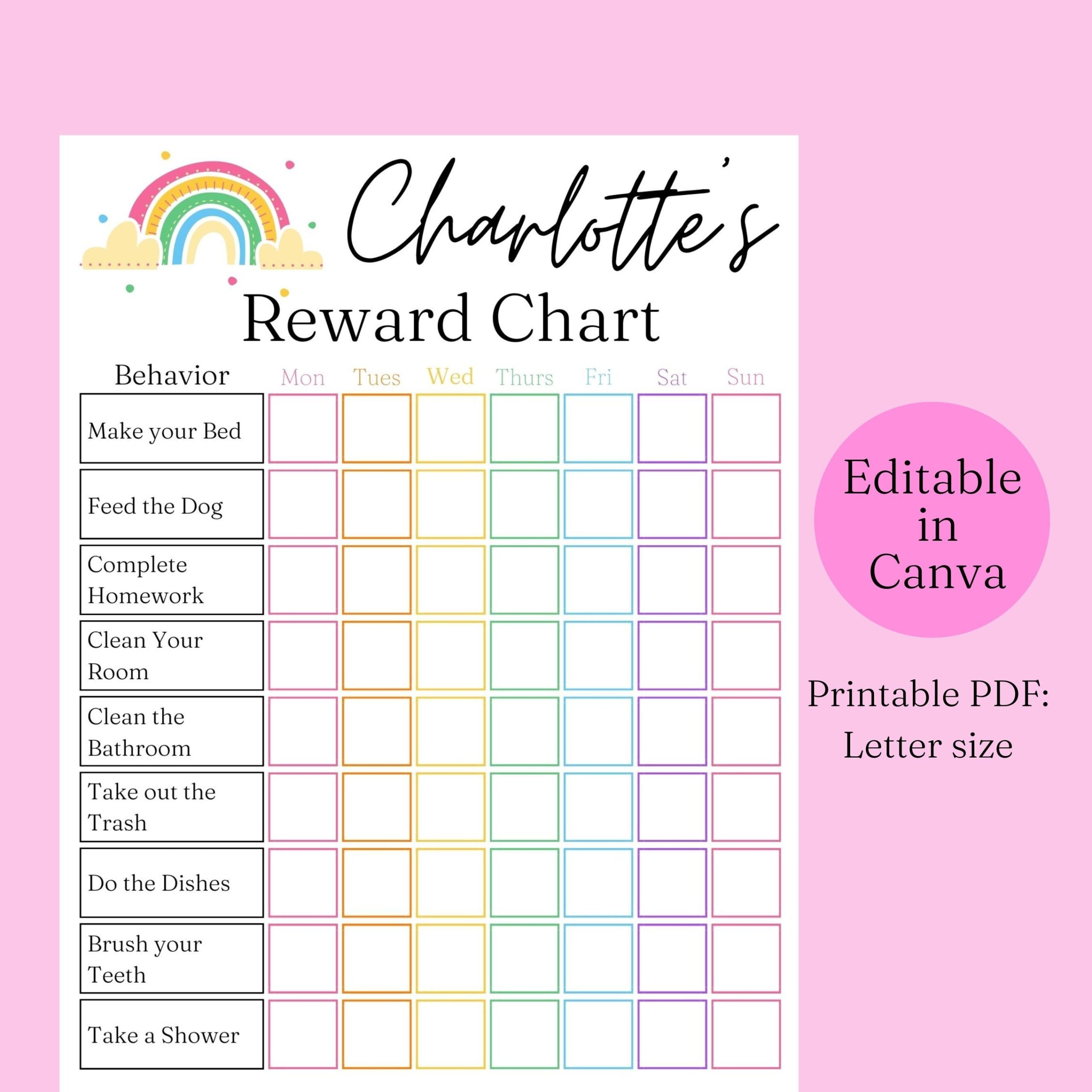 Reward Chart For Kids Printable Editable In Canva Sticker Chart Chore Chart For Teens Toddler Preschool Behavior Chart Digital Template Etsy Reward Chart For Kids Printable Editable In Canva Sticker Chart Chore Chart For Teens Toddler Preschool Behavior Chart Digital Template Etsy