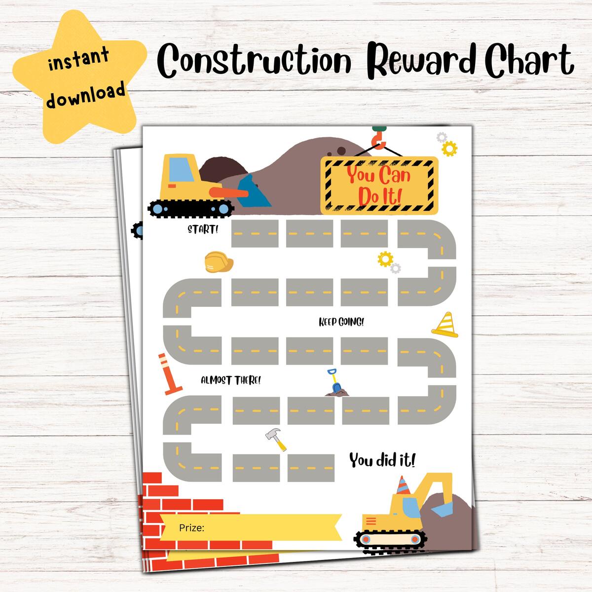 Reward Chart For Kids Printable Reward Chore Chart Potty Training Chart Printable Reward Chart Fun Sticker Chart Etsy