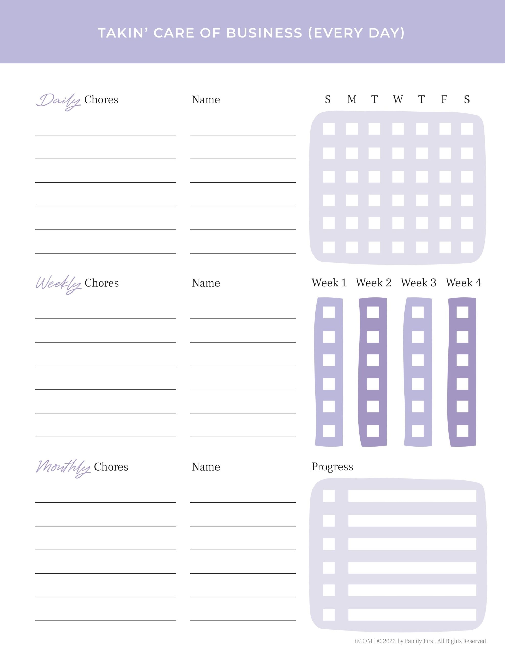 Simple Chore Chart IMOM