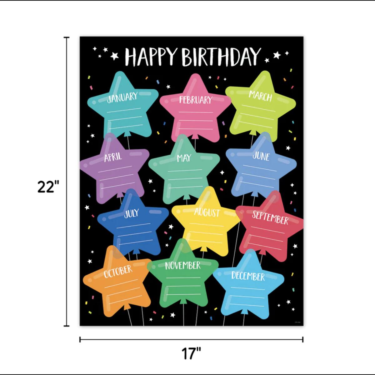 Krafty Pop Happy Birthday Chart CTP10895 Creative Teaching Press Classroom Theme