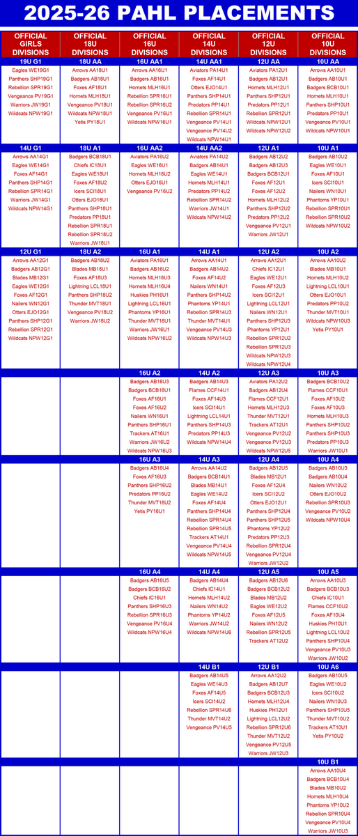 Team Placements