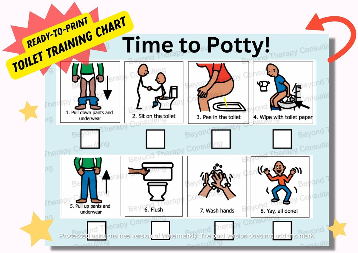 Toilet Training Visual Aids For Kids INSTANT DOWNLOAD Etsy