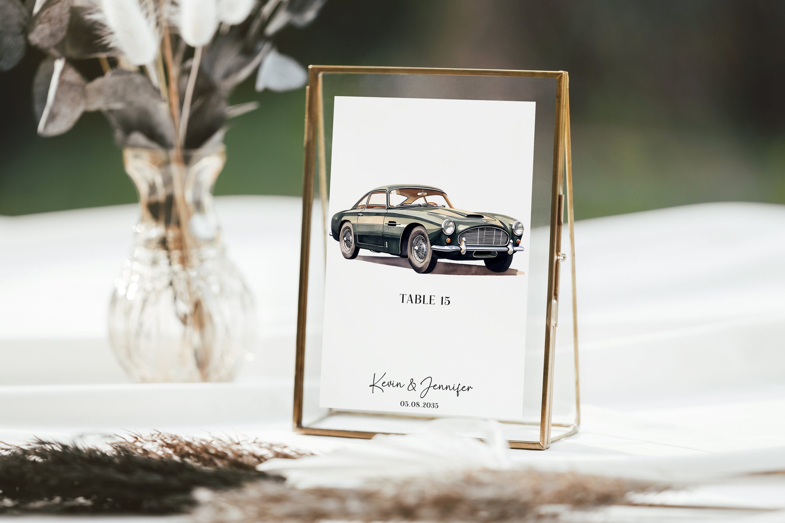 Vintage Cars Wedding Seating Chart Template Watercolor Vehicles Tableau De Marriage Table Cards Automotive Themed Instant Download AA061