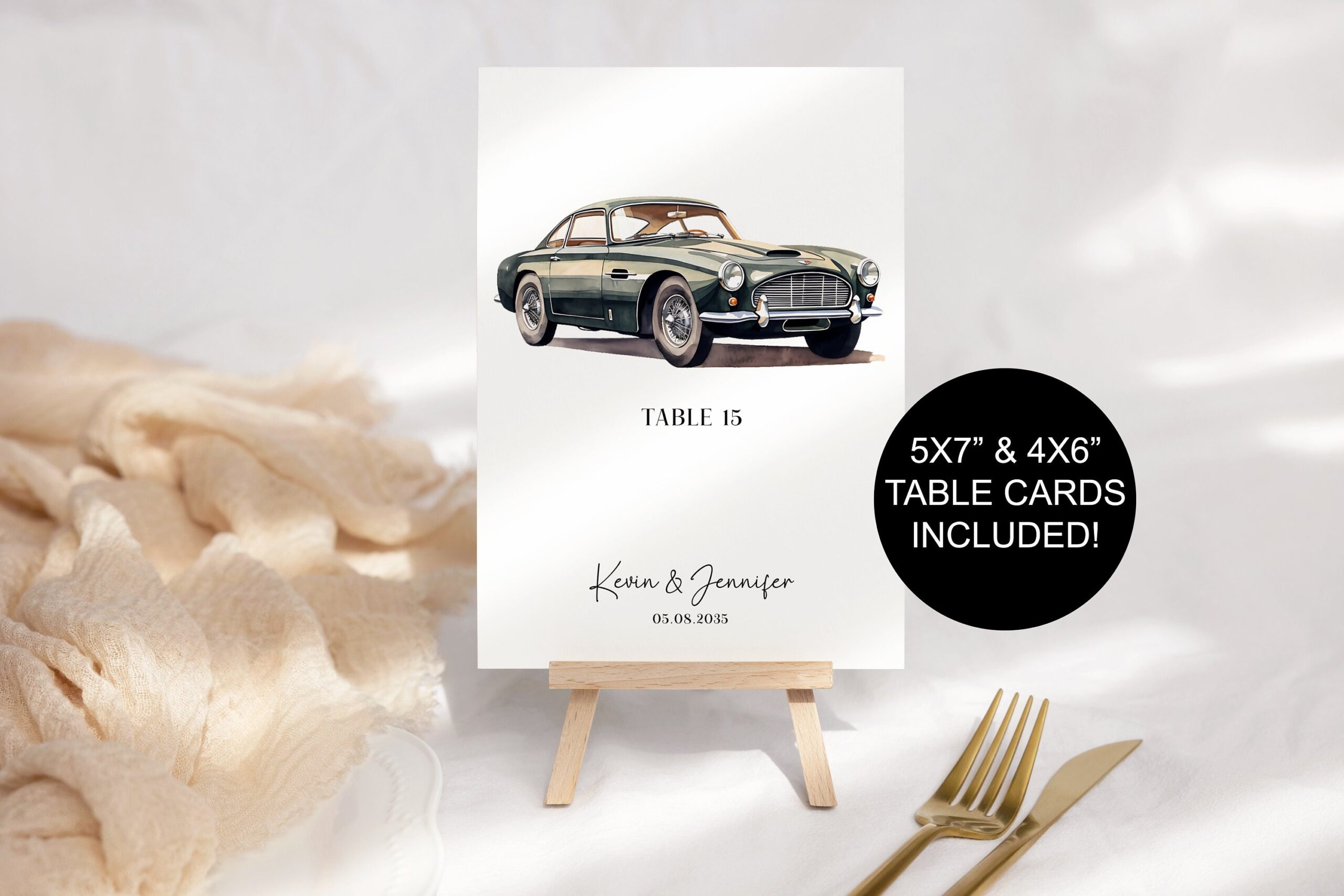 Vintage Cars Wedding Seating Chart Template Watercolor Vehicles Tableau De Marriage Table Cards Automotive Themed Instant Download AA061