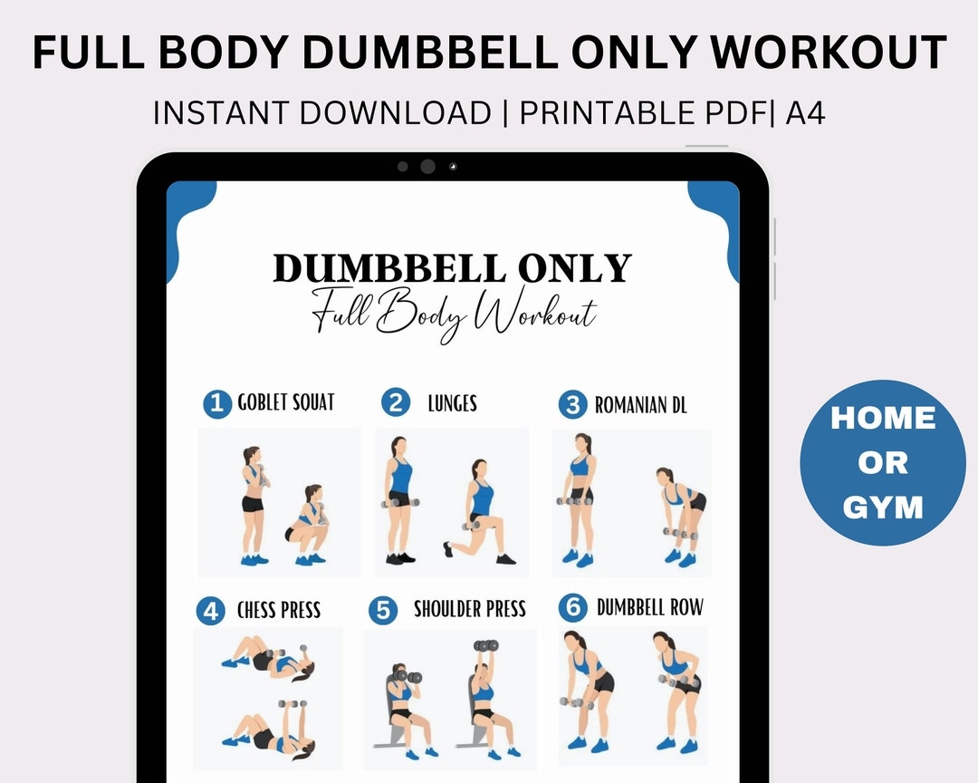 Day Dumbbell Dumbbell Workout Program At Home Day Dumbbell Dumbbell Workout Chart Pdf 30 Day Dumbbell